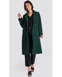 NA-KD Corduroy Coat Green