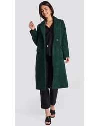 NA-KD Corduroy Coat - Vert