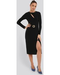 Trendyol Accessory Detail Dress - Zwart