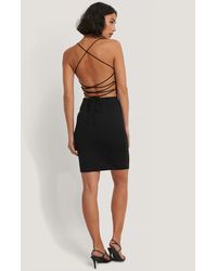 NA-KD Mini-jurk Met Smalle Bandjes - Zwart