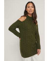 Mango Gebreide Jurk - Groen