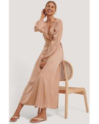 NA-KD Classic Wickelkleid - Pink