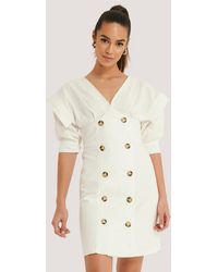 Trendyol Mini-jurk Met Knoopdetail - Wit