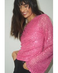 NA-KD Party Pailletten-Top - Pink