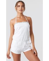 Calvin Klein Bandeau Romper - Weiß