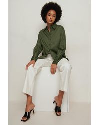 NA-KD Green Recycled Oversized Shirt