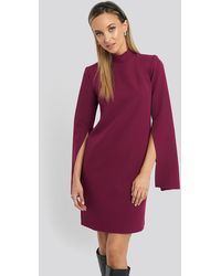 Trendyol Cape Sleeve Mini Dress - Paars