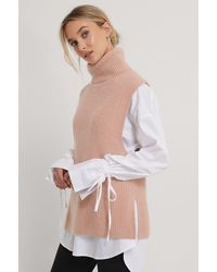 NA-KD Gilet - Roze