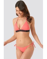 Calvin Klein Cheeky String Side Tie Bikini - Roze