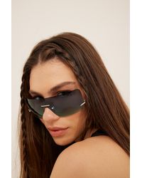 NA-KD Blue Rimless Sunglasses