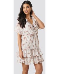 Trendyol Floral Patterned Mini Dress - Mehrfarbig