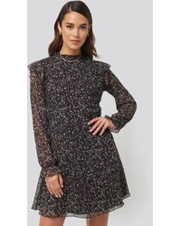 Trendyol Patterned Mini Dress - Zwart