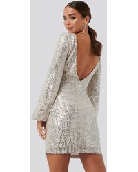 asos edition sequin cutwork open back mini dress