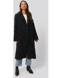 NA-KD Black Corduroy Coat