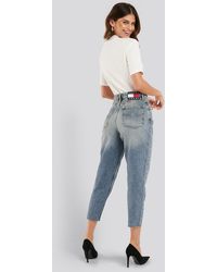 Tommy Hilfiger Mom High Rise Tapered Iron Mid Jeans - Blauw