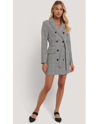 NA-KD Dubbel Geknoopte Blazerjurk - Meerkleurig