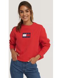 Tommy Hilfiger Tommy Flag Crew - Rot