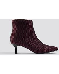 burgundy kitten heel boots