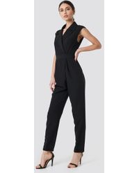 NA-KD Collared Waistband Jumpsuit Black