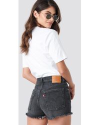 levi's black high waisted shorts