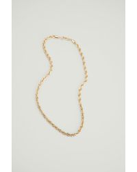 NA-KD Gold Recycled Rope Chain Necklace - Metallic