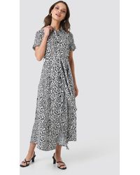 NA-KD Short Sleeve Maxi Dress - Mehrfarbig