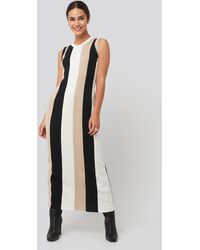 NA-KD Ribbed Sleeveless Maxi Dress - Meerkleurig