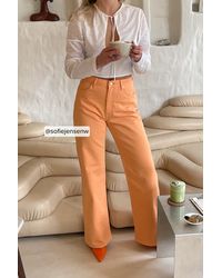 Orange Jeans for Women | Lyst
