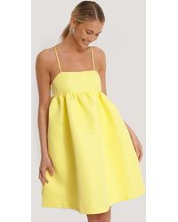 NA-KD Structuurjurk Met Details - Geel