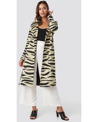 NA-KD Zebra Printed Coat - Meerkleurig