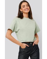 NA-KD Basic Sweatshirt Tee - Grün