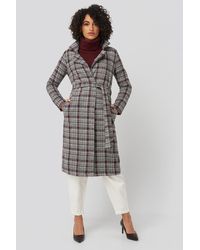 Trendyol Multi Color Plaid Long Coat - Meerkleurig