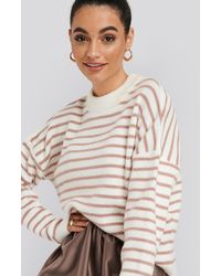 NA-KD Striped Round Neck Knitted Sweater - Meerkleurig