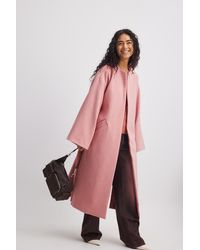NA-KD - Wool Blend Oversized Kimono Coat - Lyst