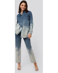 NA-KD Mom Jeans Met Hoge Taille - Blauw