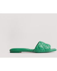 NA-KD Green Quilted Slippers