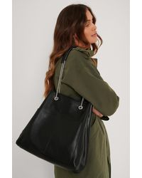 NA-KD Accessories Trapez-Kettentasche Aus Leder - Schwarz