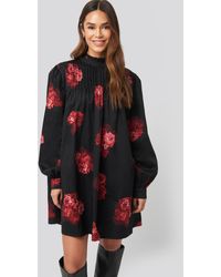 NA-KD Trend Ruffle Detail Short Dress - Schwarz