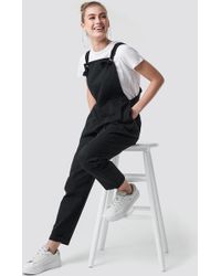 NA-KD Tie Strap Overall Black