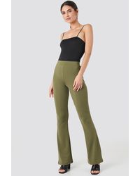 NA-KD Flared Leggings - Groen
