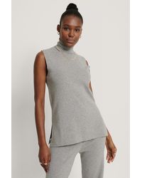 NA-KD Gilet - Grey - Grijs