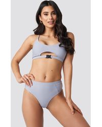 NA-KD Mid Waist Bikini Pantie - Paars