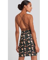 NA-KD Party Open Back Jersey Dress - Schwarz
