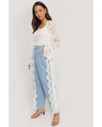 NA-KD White Lace Maxi Caftan