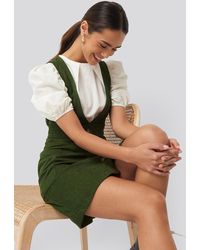 Trendyol Buttoned Gilet Mini Dress - Groen
