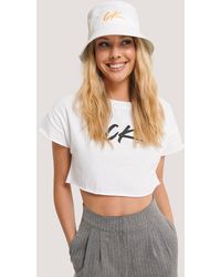 Calvin Klein Logo Bucket Hat - Weiß