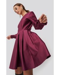 NA-KD Box Pleat Mini Dress - Roze