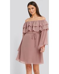 Trendyol Tulum Ruffle Detail Dress - Pink