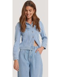 NA-KD Oversized Denim Jacket - Blauw