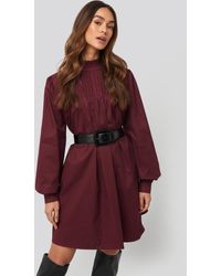 NA-KD Trend Ruffle Detail Short Dress - Rot